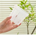 Set of 8 clear slotted pots